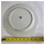 White Porcelain Dinner Plates Platinum Rim Classic Tableware Set