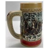 Budweiser Clydesdales Holiday Beer Stein C Series Winter Scene Mug