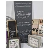 Home Decor Wall Sign Lot Farmhouse Quotes Family Love Wood Frame Plaques