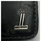 Harley Davidson Motorcycles Leather Wallet Black Embossed Bifold Rider Gear