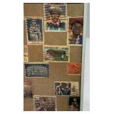 Framed Vintage USA Postage Stamps Display Collage Wall Decor