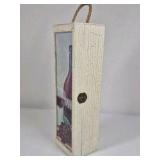 Pier 1 Imports Ceramic Pitcher Italy Cream Glaze Jug Decorative Wine Bottle Wood Box Cabinet