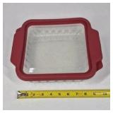 Lot of 2 Glass Food Storage Containers Snap Lid