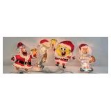 Mixed Christmas Holiday Decor Lot Spongebob Lights Santa Lanterns Train Tin Vintage Assortment