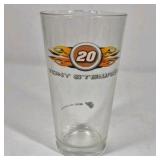 Tony Stewart #20 NASCAR Glass Tumbler Travel Mug Tin Collectible Set Home Depot