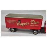 Dapper Dan Shaving Cream Diecast Truck Bank Red Vintage Style Advertising
