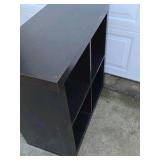 Black Cube Storage Shelf 4 Compartment Bookcase Organizer Display Unit