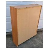 Oak Veneer Bookcase 3 Shelf Open Bookshelf Display Storage Unit