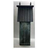 Primitive Wood Birdhouse Tall Star Cutout Rustic Farmhouse Decor