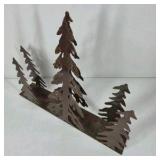 Metal Pine Tree Silhouette Decor Rustic Lodge Forest Cutout Sculpture