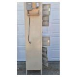 Vintage Metal Locker Cabinet 6 Door Industrial Storage School Gym Style