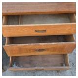 Mid Century Modern Nightstands Pair Walnut 3 Drawer End Tables Vintage Style