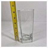 8 Pc Clear Glass Drinkware Set Tall Highball & Square Rocks Glasses