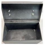 Metal Lock Box with Handle and Plastic Storage Case