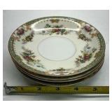 Vintage Lenox China Nautilus Floral Saucer Lot of 6 USA
