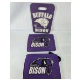 Buffalo Bison Seat Cushion Pad Purple Stadium Chair Cushion with Handle