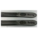 Vintage Unasyn Pharmaceutical Scalpel Metal Pair Advertising