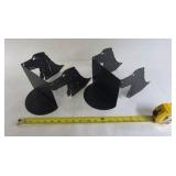 Metal Irish Setter Dog Bookends Black Silhouette Shelf Decor Display