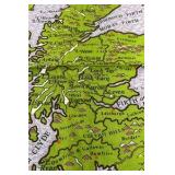 The Lochs of Scotland Tartan Map Cloth Scottish Highlands Loch Map Print Textile