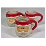 Christmas Holiday Mug Assortment Rae Dunn Jolly Holly Santa Face Red Green Ceramic Cups
