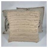 Decorative Pillows, Throw Blanket, and Table Cloth, Neutral Home Decor Set