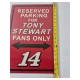 Tony Stewart Fans Only Parking Sign, Number 14 NASCAR Metal Wall Decor