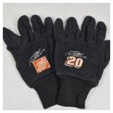 Tony Stewart #20 Home Depot Beanie Hat Gloves Set Black NASCAR Winter Knit