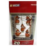 Tony Stewart #20 NASCAR Trevco Mini Ornament Sets Snowmen & Racing Icons