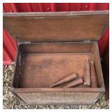 Vintage Record Player Console Stereo Turntable Wicker Front Cabinet