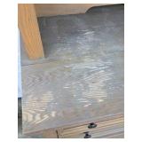 Vintage Wood Hutch Cabinet Desk Drop Front Secretary Drawer Storage