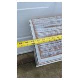 Vintage Wood Bookcase Distressed White Open Shelf Cabinet Farmhouse Display