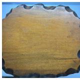 Vintage Hand Carved Wood Plant Stand Tiered Carved Edge Root Base Display Table