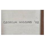 Hand Drawn Space Shuttle Artwork 1982 Signed Georgia Higgins NASA Pencil Art