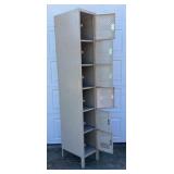 Vintage Metal Locker Cabinet 6 Door Industrial Storage School Gym Style