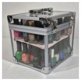 Nail Polish Organizer Case with Assorted Nail Polish Lot
