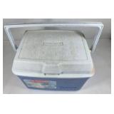 Rubbermaid Blue Cooler Ice Chest with White Lid Portable