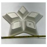 Italian Ceramic Star Divided Serving Dish 5 Section Appetizer Tray Made in Italy