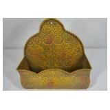 Vintage Kitchen Wall Decor Lot of 4 Tin Wall Pocket Hooks Thermometer Plaques