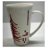 Starbucks Coffee Mug and Tumbler Set Holiday Ceramic Cup Green Plastic Tumbler