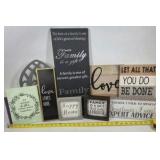 Home Decor Wall Sign Lot Farmhouse Quotes Family Love Wood Frame Plaques