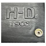 Harley Davidson Motorcycles Leather Wallet Black Embossed Bifold Rider Gear