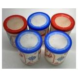 Libbey Vintage Styrofoam Cups Nautical Sailboat Lighthouse Baseball Graphics Lidded