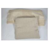 Decorative Pillows, Throw Blanket, and Table Cloth, Neutral Home Decor Set