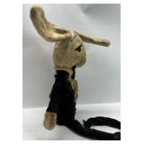 1940s Vintage Rabbit Bottle Cover Doll Cloth Figural Topper Long Ears Suit