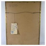 V Von Plesel 1971 Child Portrait Drawing Framed Vintage Signed Artwork