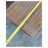 Vintage Woodgrain Laminate End Tables Pair Two Tier Side Tables Turned Legs