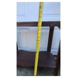 Vintage Art Deco Style Side Table Blue Mirror Glass Top Two Tier Wood