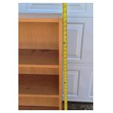 Oak Veneer Bookcase 3 Shelf Open Bookshelf Display Storage Unit