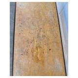 Industrial Metal Work Table Heavy Duty Steel Frame Wood Top