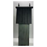 Primitive Wood Birdhouse Tall Star Cutout Rustic Farmhouse Decor